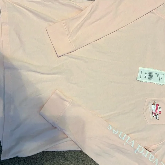 Vineyard Vines Kids Light Pink Long Sleeve Tee - Picture 5 of 6